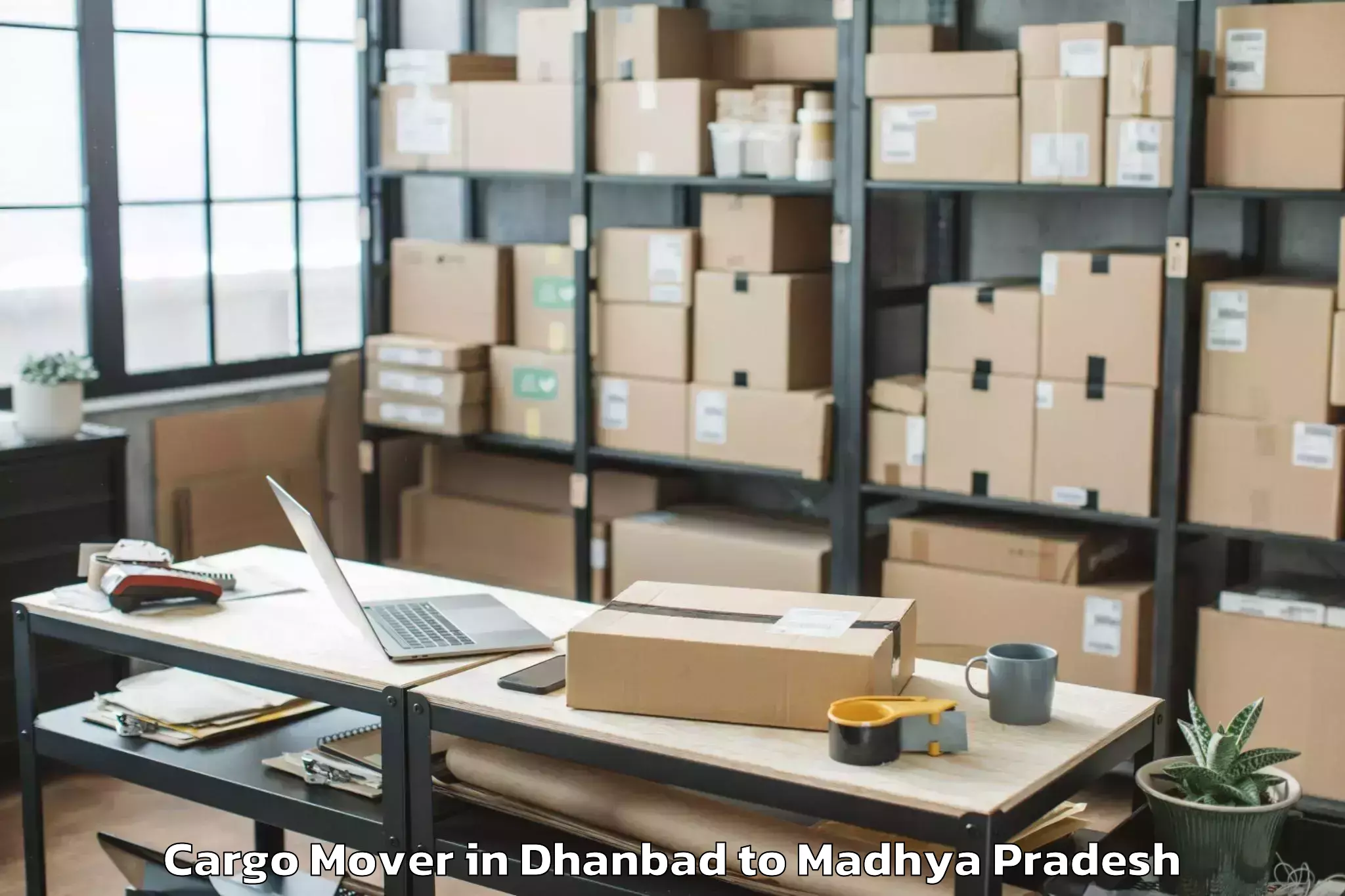 Quality Dhanbad to Guna Airport Gux Cargo Mover